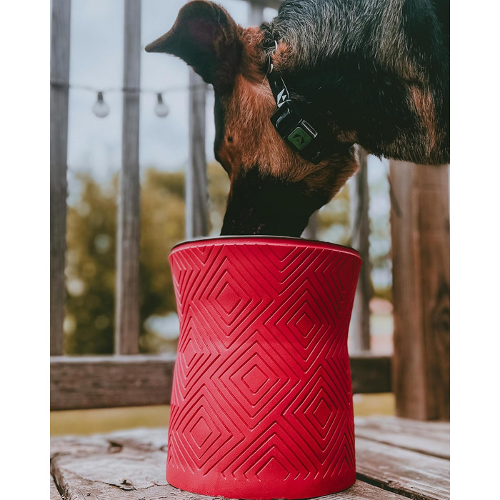 Підвищений настінний годівниця для собак Pet Junkie Santa Fe - нержавіюча чаша, велика, ICY Gray/кораловий