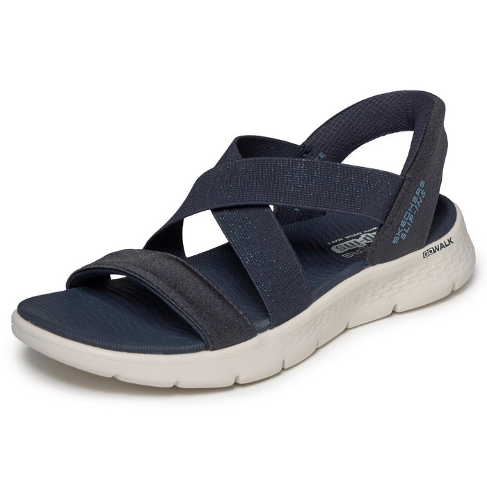 Сандалі Skechers Go Walk Flex Glimmer Up Slip-ins (41 EU, темно-сині) - зручні жіночі сандалі для ходьби