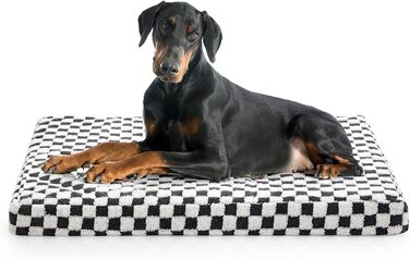 JOEJOY Extra Large Orthopedic Dog Bed, Extra Large Washable Cat Bed Dog Cushion with Memory Foam Washable Removable Waterproof Lining Orthopedic Dog Bed Gray (L 112 x W 82 x H 8 cm, Dark Gray)