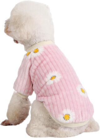 Dog Sweaters, 3-Pack, Dog Sweaters for Small Dogs, Dog Clothes for Small Dogs, Boys and Girls, Ultra-Soft and Warm Puppy Sweater Dog Coat for Winter Christmas (XXS, (XX-Small, Dy Pink+Dy Purple+Dy Yellow)