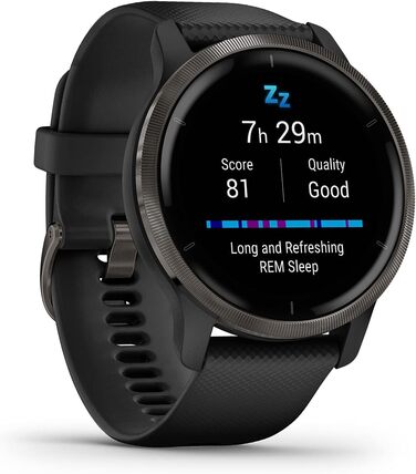 Розумний годинник Garmin Venu 2 – GPS, AMOLED, 25+ спортивні режими, Music Pay, чорний