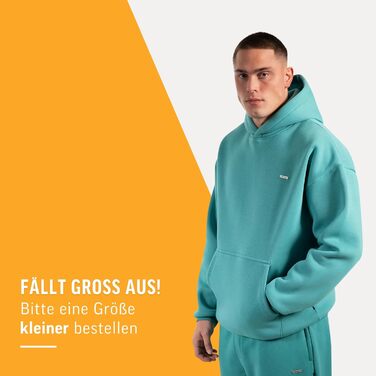Світшот SMIODOX Dawson для чоловіків - Oversize з капюшоном, стильний та зручний для спорту та повсякденного носіння (XL, Petrol)