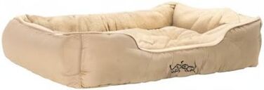Ліжко для собак та котів Dehner Lieblinge Sammy, 61 x 48 x 18 см, поліестер, бежеве, розмір L (90 x 70 x 20 см)