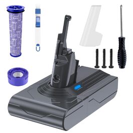 Запасний акумулятор 6.5Ah для пилососів Dyson V8 серії SV10 (V8 Animal, HEPA, Absolute, Fluffy) 6500mAh Li-Ion з фільтром
