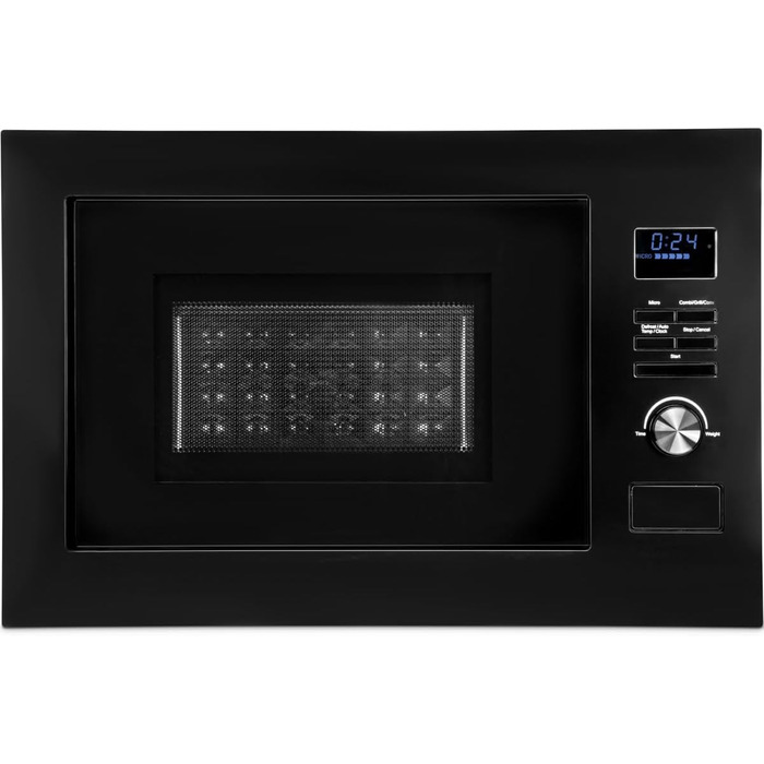 Вбудована мікрохвильова піч Bomann з грилем та конвекцією | 60 см | 900 Вт | 25 л | MWG 3001 H EB inox (Чорний)