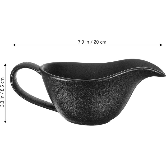 iplusmile Ceramic Sauce Boat, Porcelain Sauce Jug with Smooth Handle, Small Sauce Dish for Sauces, Salad, Dressing, Broth, Cream, Dishwasher Safe