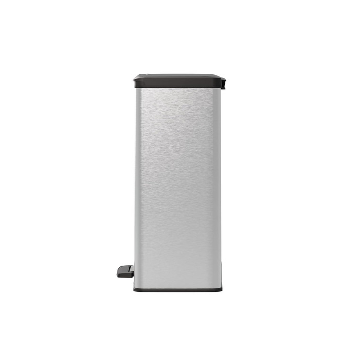 Сміттєвий кошик Curver Deco Bin, пластиковий, сріблястий металік, 65 л