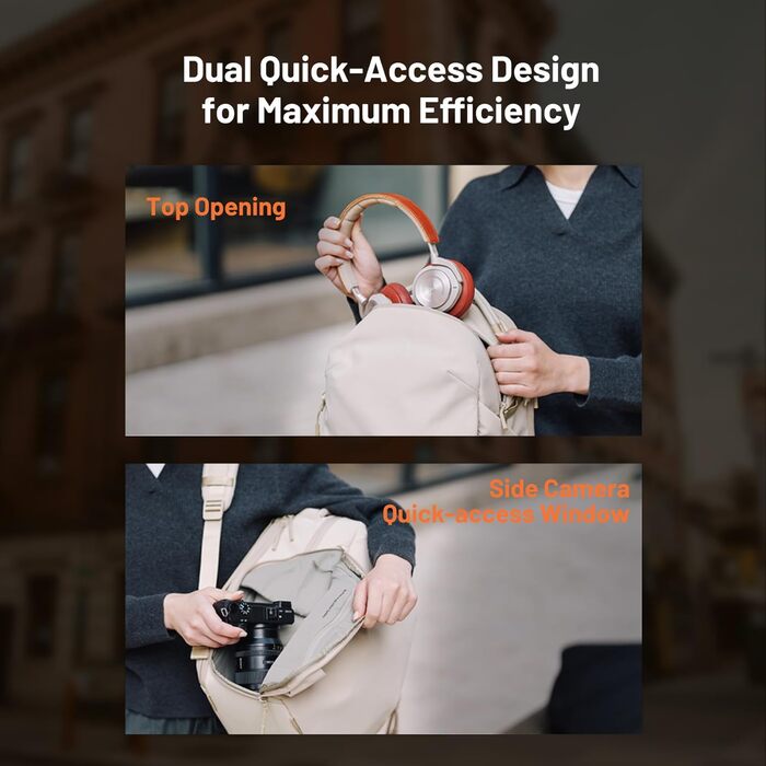 Рюкзак для камери PGYTECH OneGo Lite 16L, чорний, водонепроникний, для фотографів, сумісний з Sony/Canon/Nikon, 14