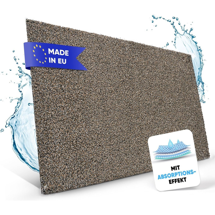 Килимок Entrando 40x60 см - бавовна, антиковзаючі, для дому та вулиці - під двері, терасу, балкон