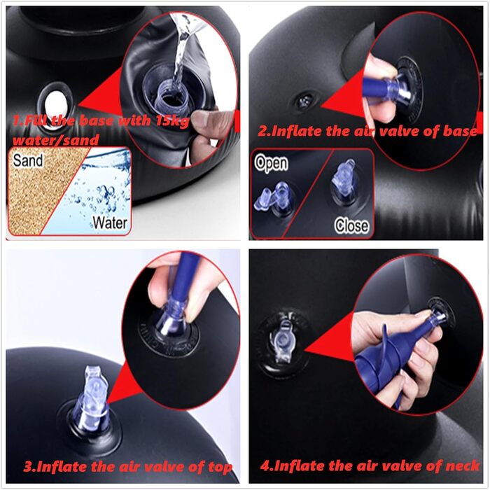 Набір для боксу EIVONDA для дітей 160 см: надувний боксерський мішок з рукавичками для боксу, MMA, карате, тхеквондо. Розрядка енергії для дітей. Чорний