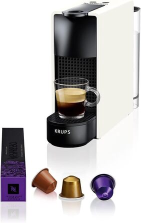 NESPRESSO Krups XN1101 Essenza Mini Coffee Capsule Machine | 1260W | white | 0.7 Liter & Siemens BRITA Intenza Water Filter TZ70033A White without Milk Frother Bundle with Water Filter