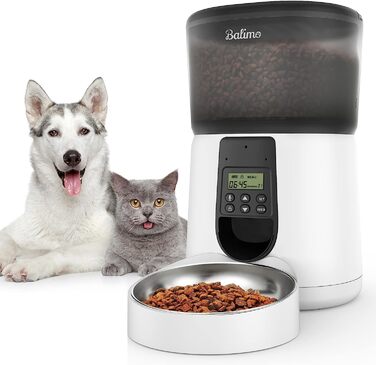 Автоматичний годівник для котів Balimo 3L з Wi-Fi, керування через додаток, для собак та котів, чорний