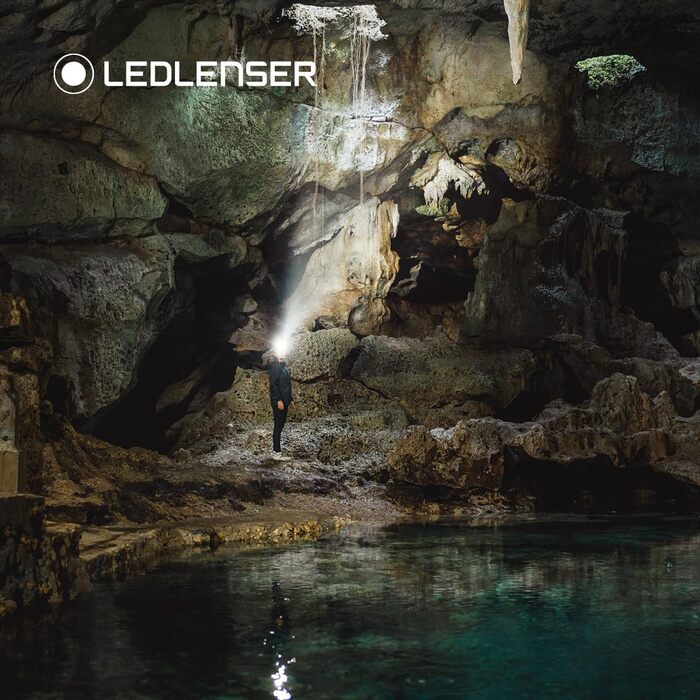 Налобний ліхтар Ledlenser HF6R Signature, 800 люмен, водонепроникний, IP68, з червоним світлом, акумуляторний, для активного відпочинку (чорний)