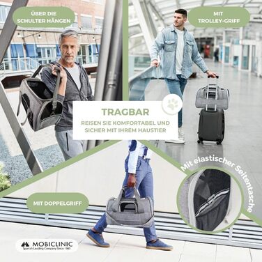 Рюкзак-переноска для тварин Mobiclinic® Pets: складний, з вентиляцією, з мискою та сумкою, багатофункціональний, регульований, 37x29x37x5 см