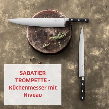 Набір ножів Sheffield SABATIER TROMPETTE з підставкою, коричневий/сріблястий (включно з овочевим, універсальним, кухонним, шинковим та хлібним ножами)