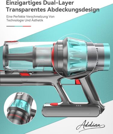 Бездротовий акумуляторний пилосос YU7 580W з потужністю всмоктування 47000Pa, час роботи до 70 хвилин, сенсорний екран, для килимів, шерсті тварин, твердих поверхонь