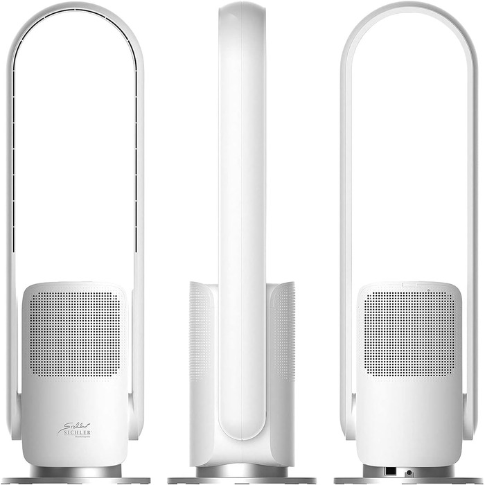 Sichler Household Appliances Tower Fan: Cordless 2-in-1 360° Fan & Air Purifier, Wi-Fi, App Control, HEPA, 35W (Tower Fan with Air Purifier, Fan with Timer, Ceiling Fan)