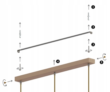 Підвісна лампа Luxolar 485, 3 цоколі E27