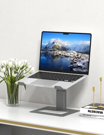Підставка для ноутбука Soundance, регульована, сіра, для моніторів 10-17.3 дюймів