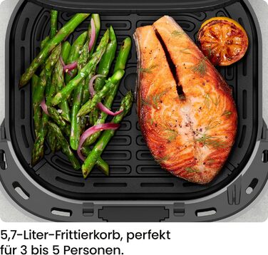 Фритюрниця без олії Chefman Hi-Fry 5.7L з сенсорним керуванням, антипригарне покриття, чорна