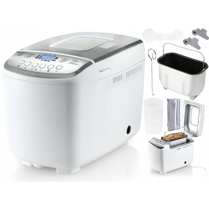 Хлібопічка SilverCrest EDS SBB 850 F2, біла, 850 Вт