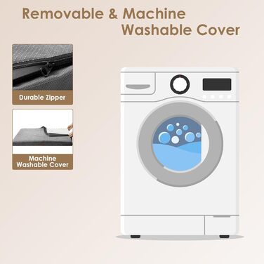 Ортопедичне ліжко для собак EHEYCIGA XXL, 120x74x9 см, сіре. М'яке, миється, для великих собак, підходить для перенесення.