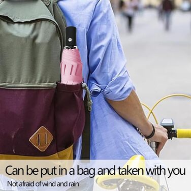 Зонт автоматичний штормостійкий з UV захистом, 8 ребер, легкий та міцний (білий, рожевий)