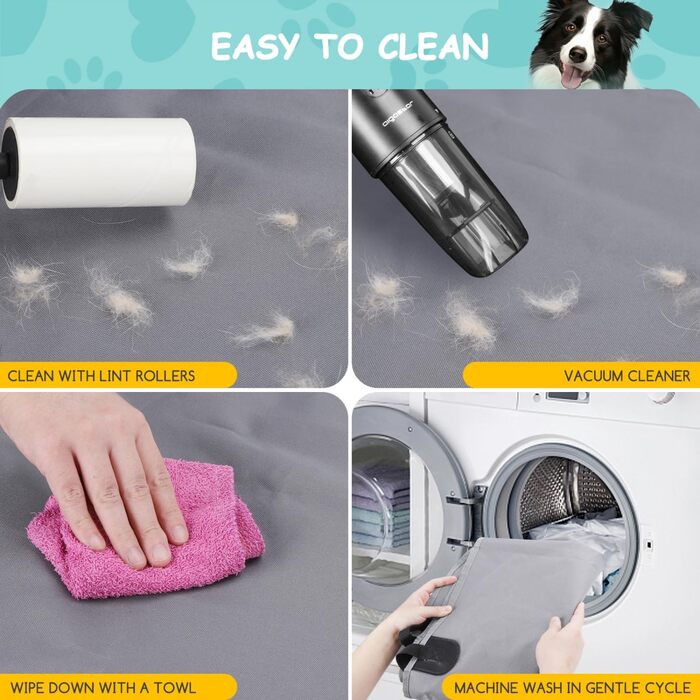 Чохли на сидіння для собак Nobleza: водонепроникні, зносостійкі, Oxford-тканина, універсальні для SUV, 140 x 110 см (сірий)