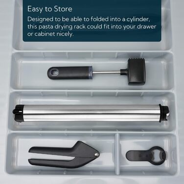 Сушарка для макарон KITCHENDAO на 3 кг, компактна, з обертовою системою, знімна для легкого чищення, нековзкі ніжки