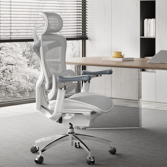 SIHOO Doro C300 Pro Ergonomic Office Chair with ultra-soft 6D armrests, dynamic lumbar support, seat depth adjustment, and adjustable backrest, desk chair for home office (White) White Upgrade Functional