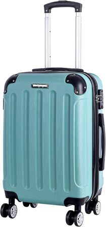 Набір валіз 3er - міцні валізи з ABS-корпусом, TSA-замок, розширюваний об'єм - M, L, XL, захист кутів, колеса на 360°, телескопічна ручка, підходить для ручної поклажі & штабелювання Green