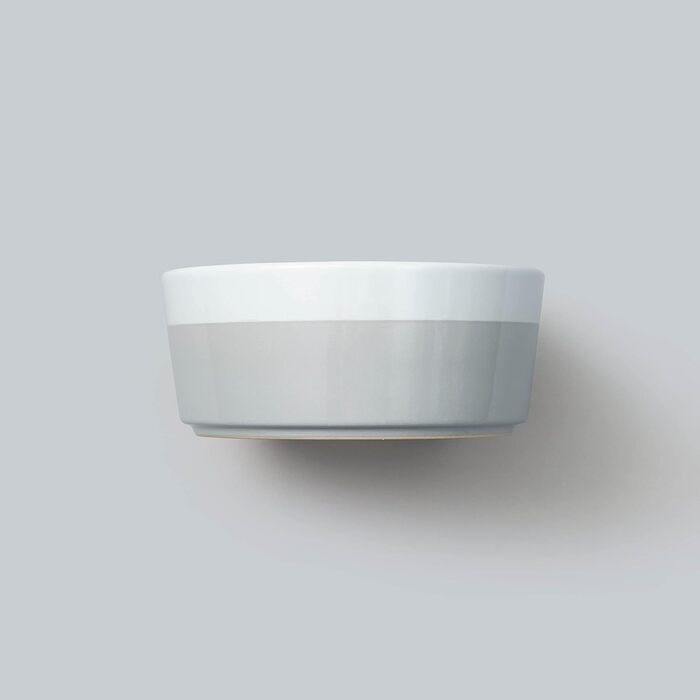 Миска для собак Waggo Dipper Ceramic - велика, сірого кольору, для маленьких та великих порід, міцна, для корму та води, сумісна з посудомийною машиною