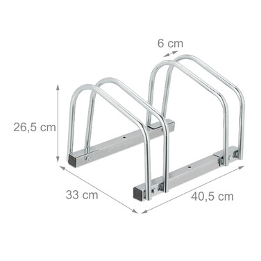 Relaxdays Silver Bicycle Stand for 2 Bicycles