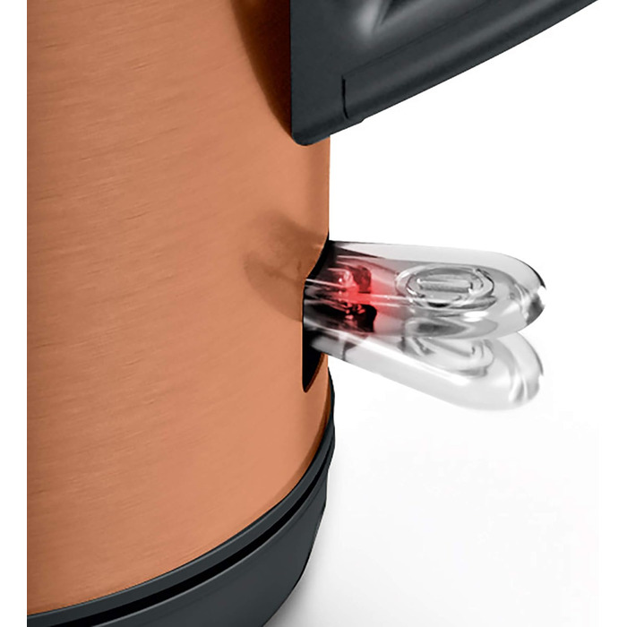 Електричний чайник Bosch DesignLine TWK4P439 з мідною обробкою: без розбризкування, індикатор рівня води, захист від перегріву, 1.7 л, 2400 Вт