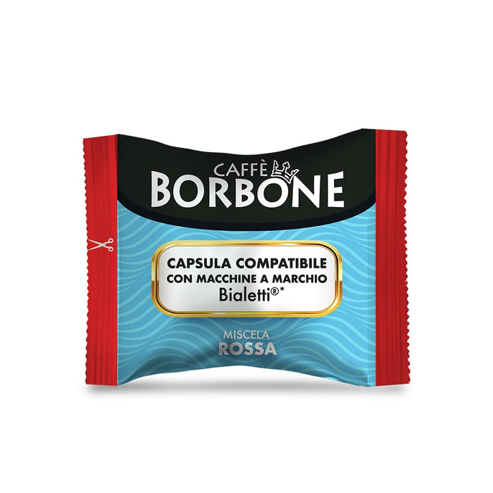 Кава в капсулах Caffè Borbone Rossa (Червона суміш), сумісні з кавомашинами Bialetti, 100 шт