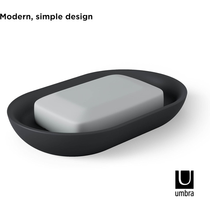 Миска для мила Umbra Junip, чорна, овальна