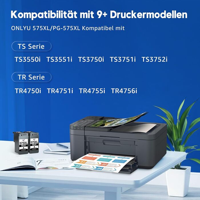 Картридж ONLYU 575XL чорний сумісний з Canon PG-575, PG-575XL