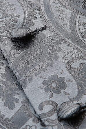 Костюмний жилет для чоловіків Enlision на весілля з патерном пейслі, жилет та краватка, нагрудна хустинка, квітковий жакард, сірий, розмір M