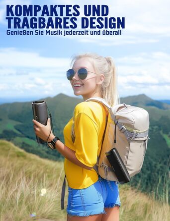 Портативна Bluetooth колонка UOHHBOE 30W з RGB підсвічуванням, TWS Stereo, водонепроникність IPX5, 24 години роботи, 30 метрів, функція гучного зв'язку, трикутна форма