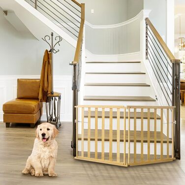 Захист для домашніх тварин з бамбука: сітка/загородження для собак та котів (2 панелі)