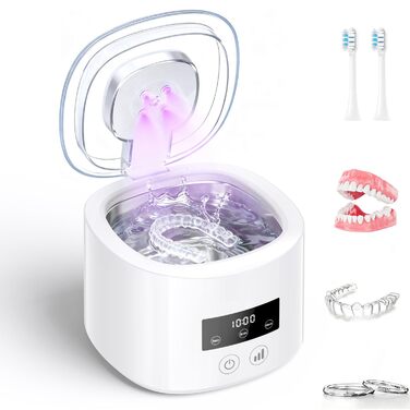 Ультразвукова очищувачка 230 мл з UV-лампою - для зубних щіток, протезів, ювелірних виробів