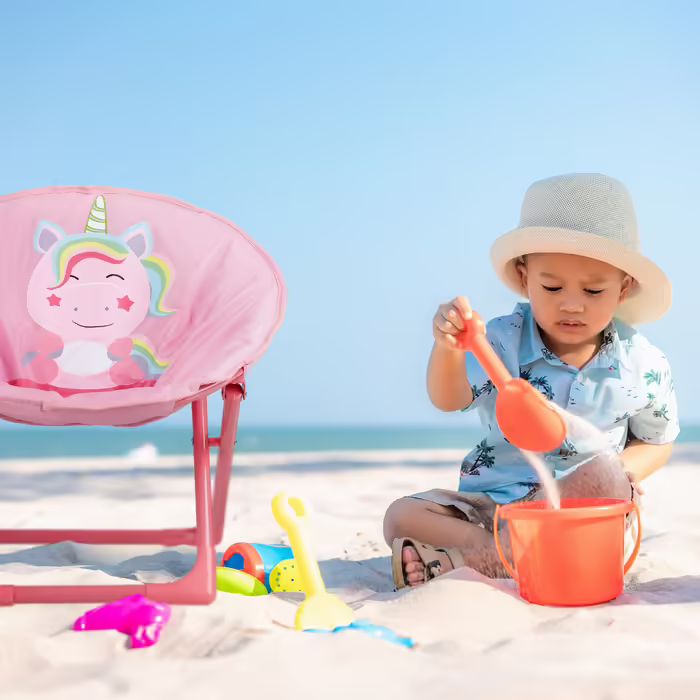 Relaxdays Foldable Moon Chair for Kids