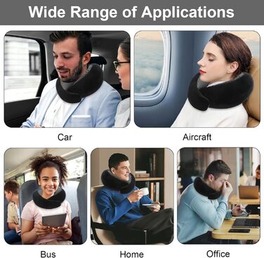 Подушка для шиї у подорожах: бамбукова, з маскою для очей, Memory Foam, для авто, поїздів, літака та офісу