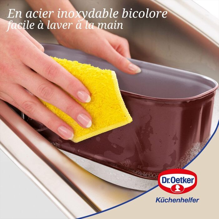 Форма для випічки Dr. Oetker Königskuchen 30x12 см, двоколірна (сіро-червона) з бортиком для кексів
