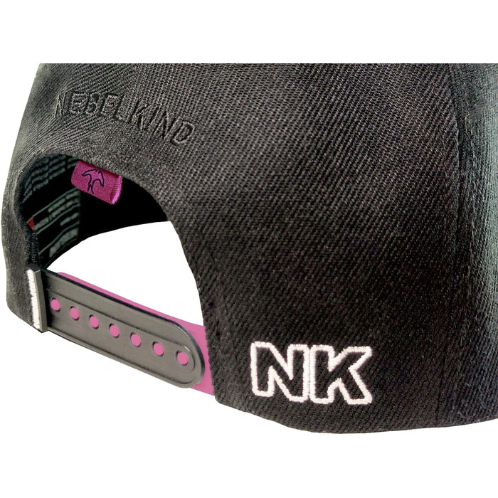 Кепка Nebelkind Snapback Steini Der Keller, універсальний розмір, регульована, чорно-рожева, для чоловіків та жінок