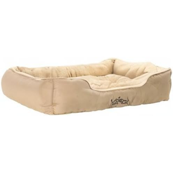 Ліжко для собак та котів Dehner Lieblinge Sammy, 61 x 48 x 18 см, поліестер, бежеве, розмір L (90 x 70 x 20 см)