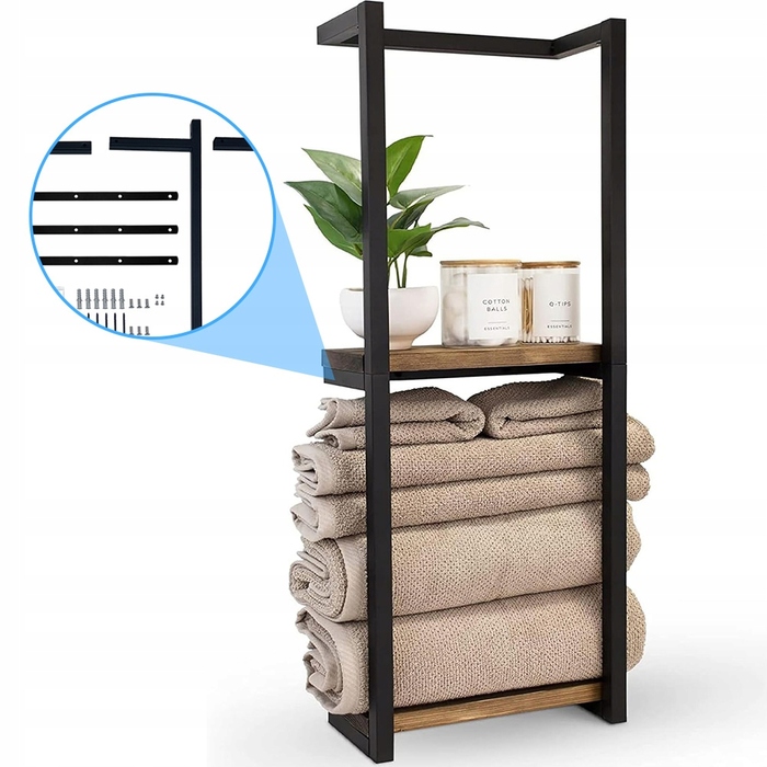 Двоярусний настінний рушникотримач для ванної кімнати, сучасний мінімалізм