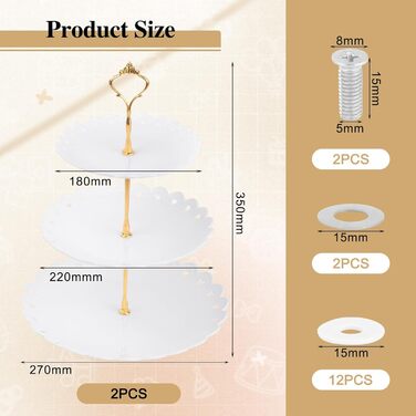 Трирівнева підставка для капкейків, десертів, фруктів та солодощів. Підходить для святкування: Весілля, День народження, Хрещення. Чорно-білий колір, пластик.