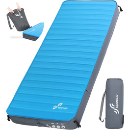 Sportneer Self-Inflating Camping Mat - 198x76cm Outdoor Sleeping Pad - 10cm Thick Air Mattress for Tent, Overnight Stays, Sunbathing, Relaxation, and Picnics