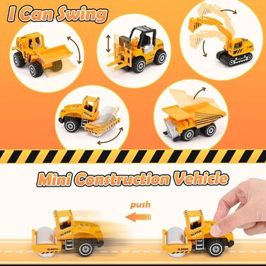 Tacobear Construction Site Magic Sand Case Sensory Toy Gifts Boy 3-8 Years with 1kg Kinetic Sand, Crane Toy, 5 Mini Vehicles & 14 Sand Molds, Sand Play Toy, Magic Sand Gift for Kids